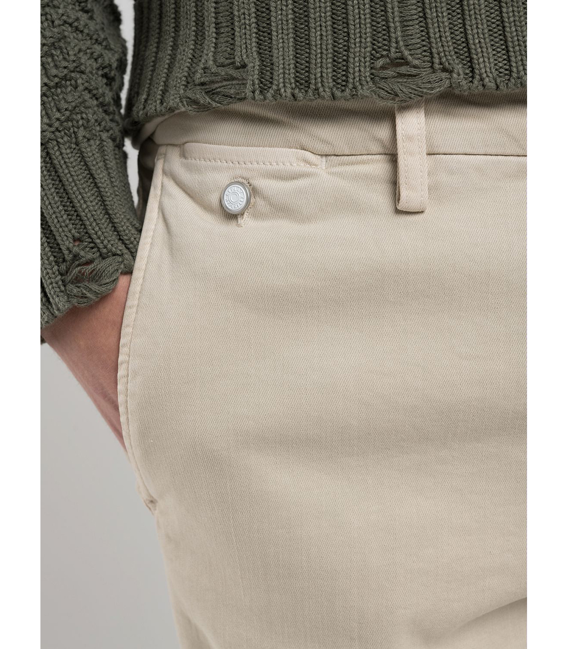 レギュラースリムBENNI Hyperflex Color スーパーストレッチチノパンツ 詳細画像 スキンホワイト 7